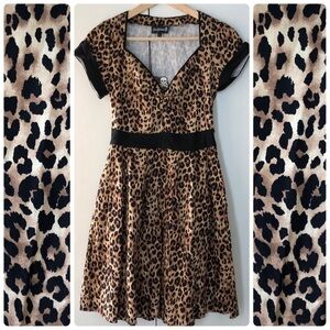 NWT Small Leopard Print Retro Diner Sourpuss Dress Punk Rockabilly
